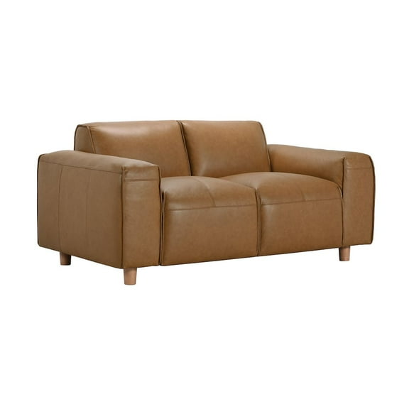 Porter Designs Nerio Top-Grain Leather Loveseat - Brown