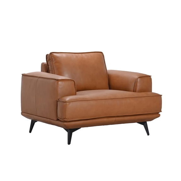 Porter Designs Pirelli Full-Grain Leather Chair, Brown
