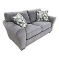 thumbnail image 1 of Porter Designs Savannah Chenille Fabric Reversible Loveseat in Gray, 1 of 3