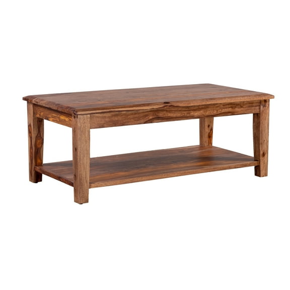 Porter Designs Sonora Solid Sheesham Wood Coffee Table in Brown