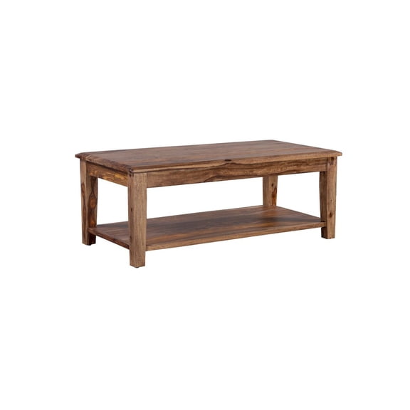 Porter Designs Sonora Solid Sheesham Wood Coffee Table, Brown