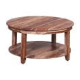 thumbnail image 1 of Porter Designs Sonora Solid Sheesham Wood Round Coffee Table, Brown, 1 of 5