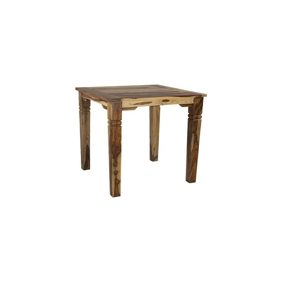 Porter Designs Taos Solid Sheesham Wood 54" Square Counter Table, Natural