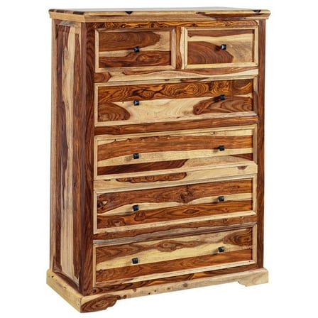 Porter Designs Taos Solid Sheesham Wood Bedroom Chest of Drawers.
