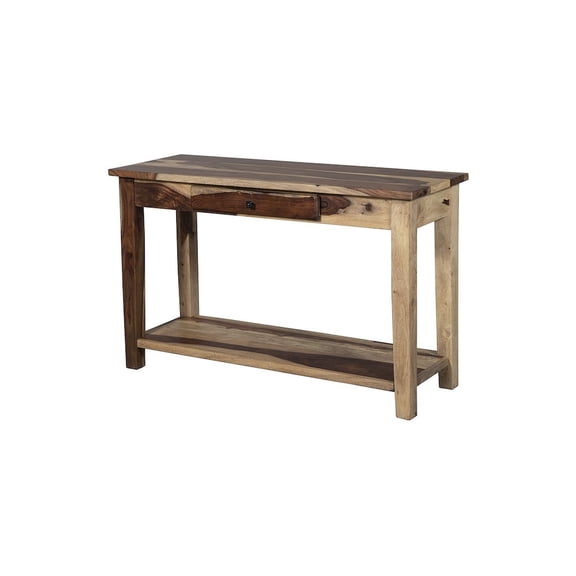 Porter Designs Taos Solid Sheesham Wood Console Table, Natural