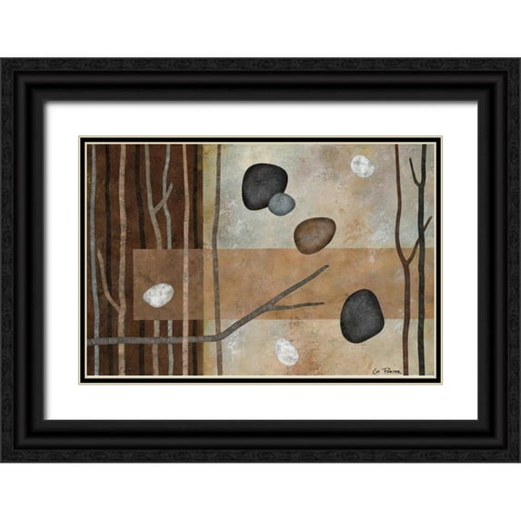 Porter, Glenys 18x13 Black Ornate Wood Framed with Double Matting Museum Art Print Titled - Sticks and Stones IV