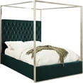 thumbnail image 1 of Porter Green Velvet King Bed-Color:Green Velvet,Style:Contemporary, 1 of 4