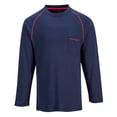 thumbnail image 1 of Portewst FR01 Mens Bizflame Flame Resistant Crew Neck Work Sweatshirt Navy, 3X-Large, 1 of 2