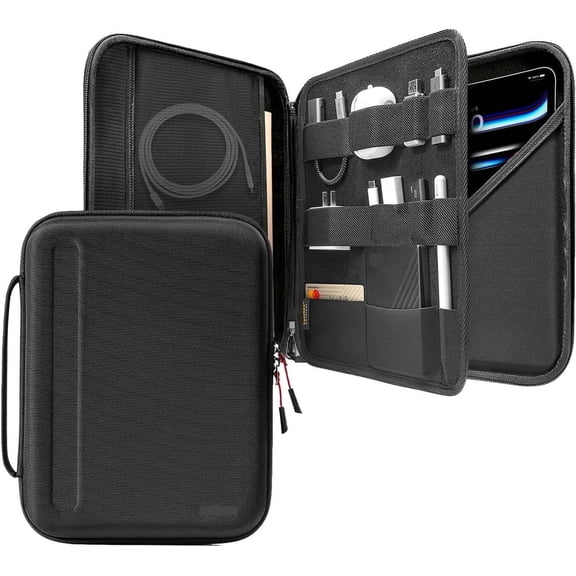 Portfolio Case for 2026 13 Inch iPad Air M4, M3&M2, iPad Pro M5/M4, 12.9'' iPad Pro M2/M1, Protective Sleeve with Accessories Pocket, Carrying Storage Bag for Pencil Pro/Adapter/Magic Keyboard