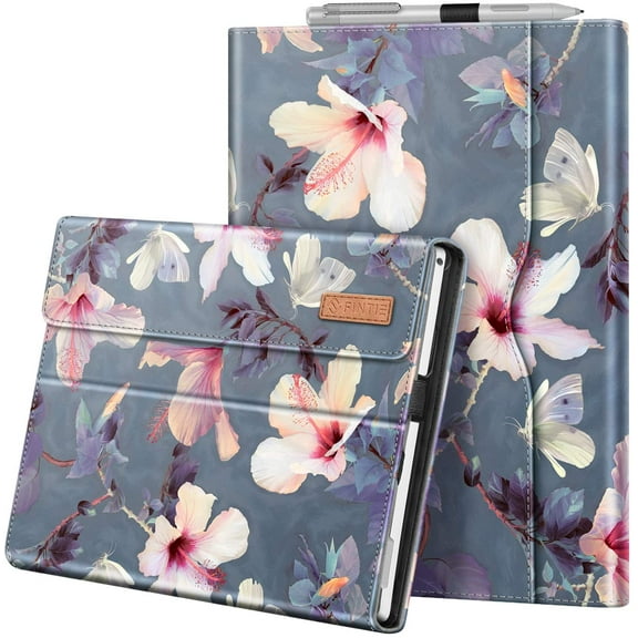 Portfolio Case for 12.3 Inch Microsoft Surface Pro 7 Plus, Surface Pro 7, Surface Pro 6, Pro 5, Pro 4, Pro 3, Business Cover with Pocket