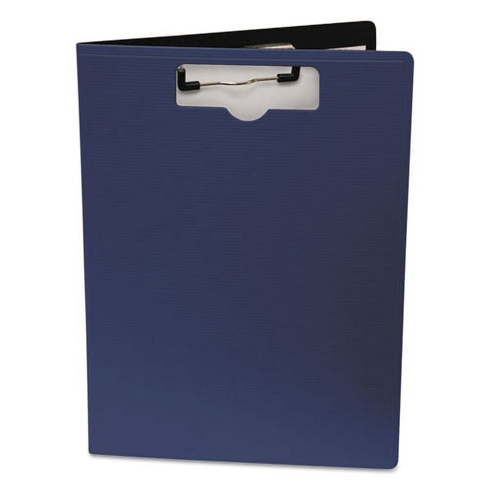 Portfolio Clipboard with Low-Profile Clip, Portrait Orientation, 0.5" Clip Capacity, Holds 8.5 x 11 Sheets, Blue | Bundle of 10 Each