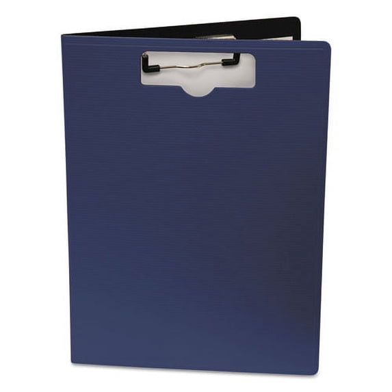 Portfolio Clipboard with Low-Profile Clip, Portrait Orientation, 0.5" Clip Capacity, Holds 8.5 x 11 Sheets, Blue | Bundle of 10 Each