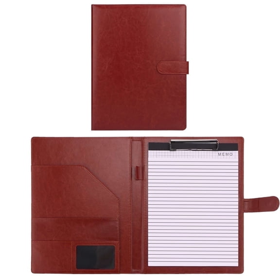 Youersen Portfolio Folder Organizer, Padfolio for Business, Office, Gift, Leather, Red