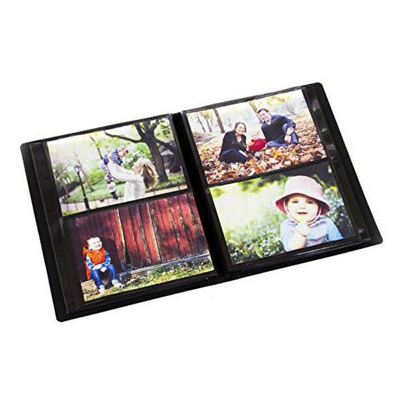 Portfolio Photo Album Holds 200 Pictures - 4x6 Inch/Space Saver Album with Protective Poly Case