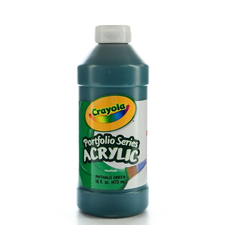 Crayola Portfolio Series Acrylic Paint - 16 fl oz - 1 Each - Phthalo Green Crayola Portfolio Series Acrylic Paint - 16 fl oz - 1 Each - Phthalo Green