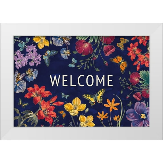 Portfolio, Wild Apple 18x13 White Modern Wood Framed Museum Art Print Titled - Butterfly Garden V Dark