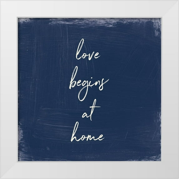 Portfolio, Wild Apple 20x20 White Modern Wood Framed Museum Art Print Titled - My Home Inspiration IV Indigo