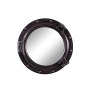 Porthole Mirror Iron Finish Wall Mount 12 Inch