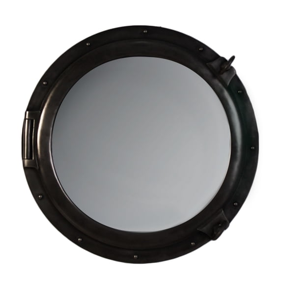 Porthole Mirror Wall Mount Iron Finish 36 Inches Diameter