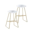 thumbnail image 1 of Porthos Home Aaro Plastic Bar Stools with Iron Sled Legs (Set of 2), 1 of 7