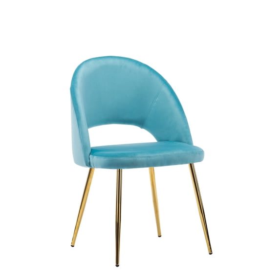 Porthos Home Batia Dining Chairs, Velvet Upholstery, Gold Metal Legs