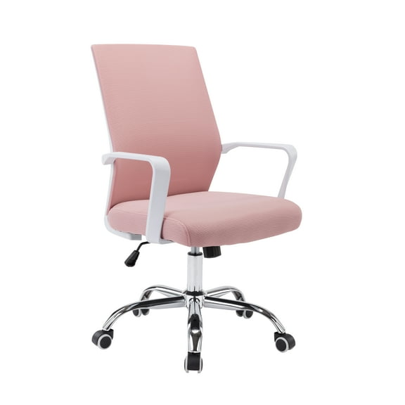 Porthos Home Brio Swivel Office Chair With Adjustable Height, Mesh Back, Supportive Seat And Sturdy Chrome Legs (Great For Homes And Offices Of All Sizes)
