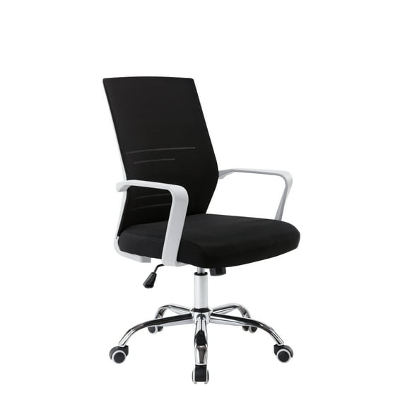 Porthos Home Brio Swivel Office Chair With Adjustable Height, Mesh Back, Supportive Seat And Sturdy Chrome Legs (Great For Homes And Offices Of All Sizes)