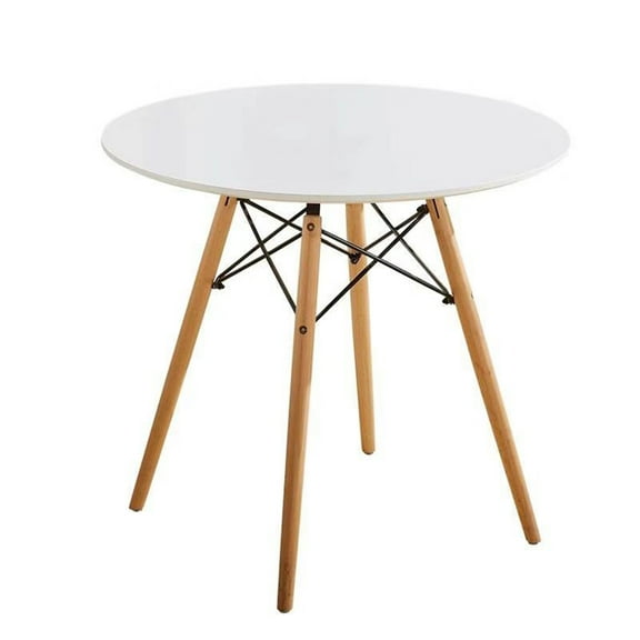 Porthos Home Cacey Circle Dining Table, MDF Top And Beech Wood Legs (39.37" Diameter)