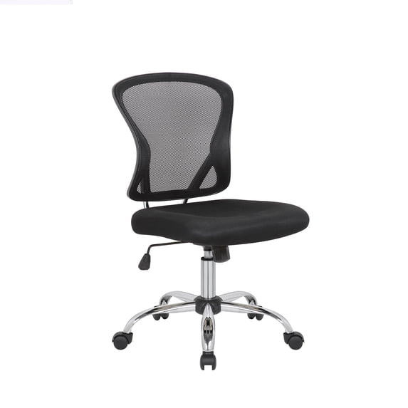 Porthos Home Cody Office Chair With Breathable Mesh Back, Instant Adjustable Height, Tilt Mechanism And Sturdy Roller Caster Wheels (Sleek, Armless Design For Home Studios And Small Offices)
