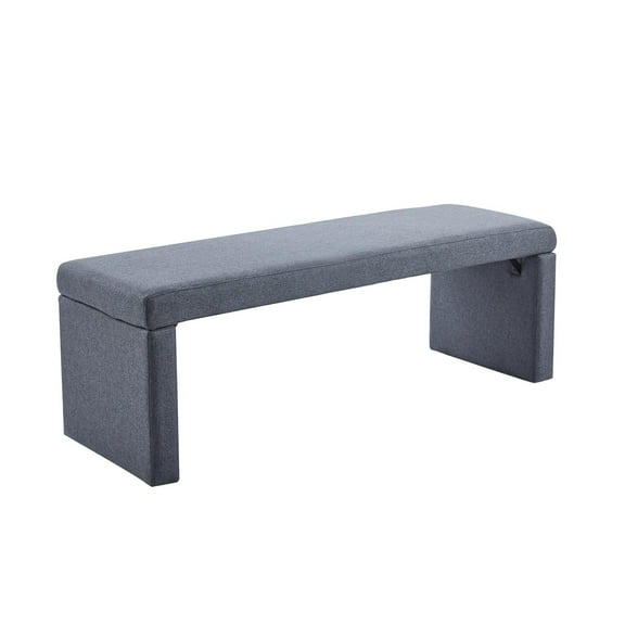 Porthos Home Cyril Accent Bench for Living Room, Bedroom and Entryway in Sleek Arched Design and Soft Fabric Upholstery, Minimalist Look and Easy-to-match Colors for Every Home and Office