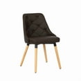 thumbnail image 1 of Porthos Home Dakari Dining Chairs, PU Leather Upholstery, Wooden Legs, 1 of 7