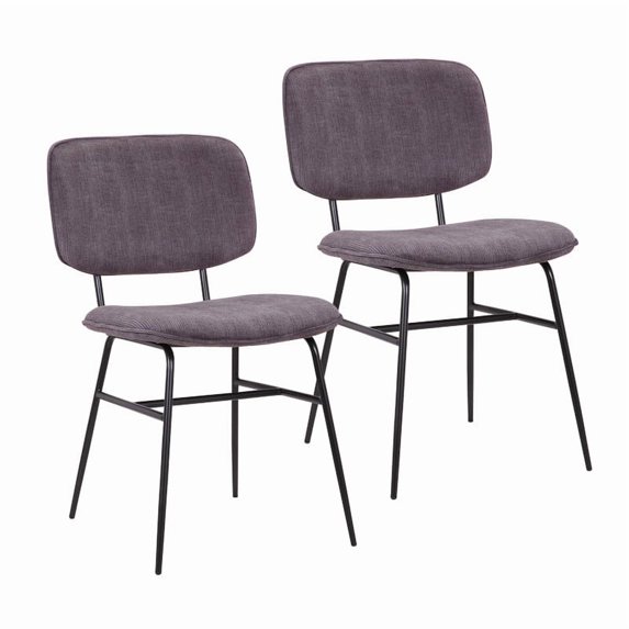 Porthos Home Efia Dining Chairs, Steel Frames, Armless (Set of 2)