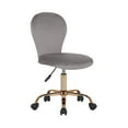 thumbnail image 1 of Porthos Home Evie Office Chair, Velvet Upholstery And Gold Legs, 1 of 6