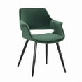 thumbnail image 1 of Porthos Home Fulco Velvet Dining Chair, Durable Black Steel Legs, 1 of 7