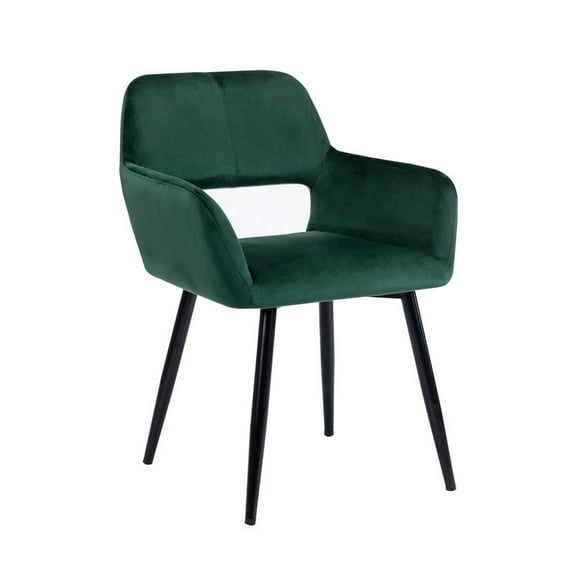 Porthos Home Giana Dining Room Chair, Velvet Upholstery, Powder Coating Steel Legs
