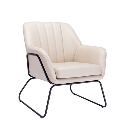 Porthos Home Haco Accent Chair, Microfiber Upholstery, Steel Sled Legs
