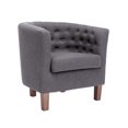 thumbnail image 1 of Porthos Home Kady Fabric Barrel Accent Chair with Rubberwood Legs, 1 of 5