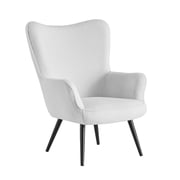 Porthos Home Kindel Wingback Accent Chair with Ergonomic Contoured Back, Soft Fabric Upholstery, Durable and Corrosion-resistant Powder Coated Steel Legs, Great for Living Rooms and Bedrooms