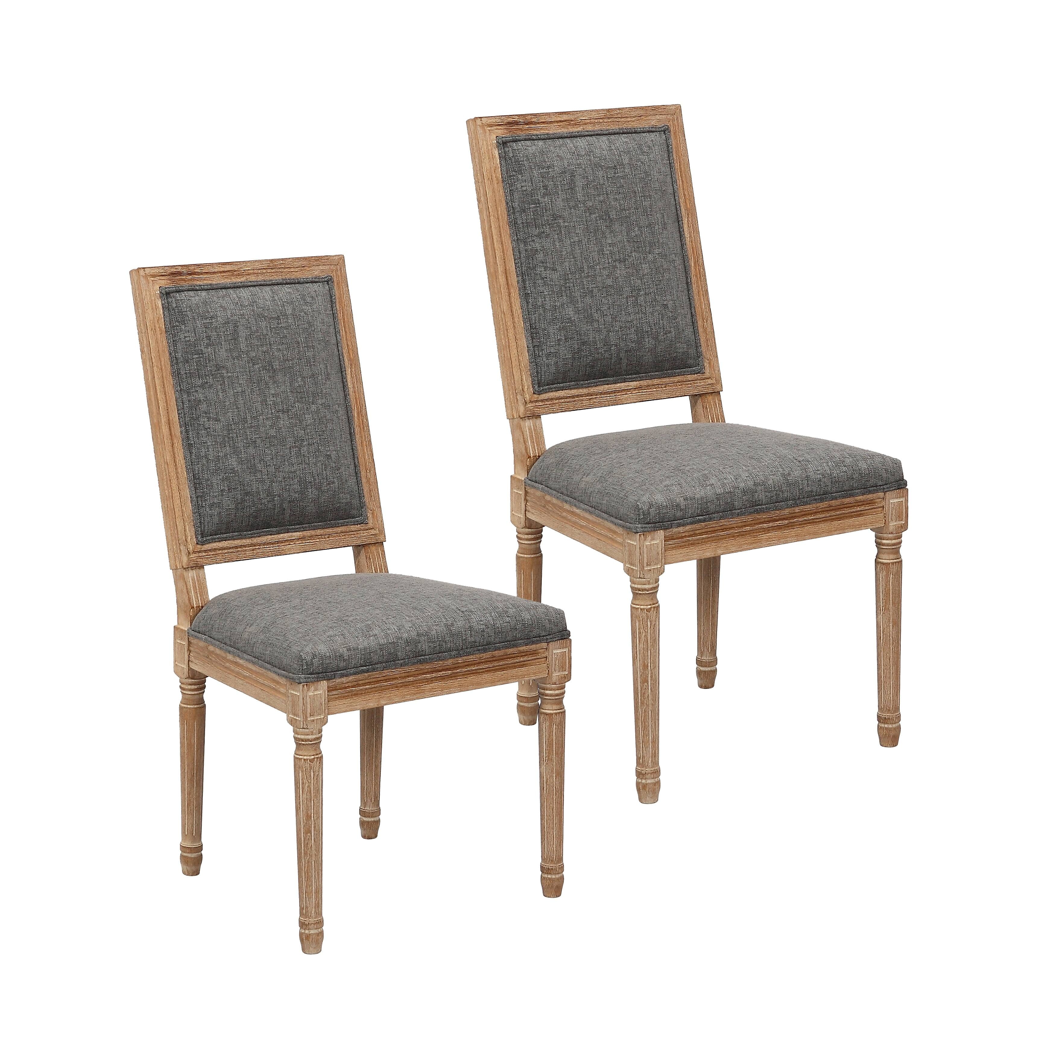 Porthos Home Mako Dining Chairs Set of 2 Rectangular Back Linen