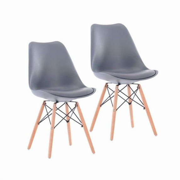 Porthos Home Mid-century Modern Dining Chairs with Cushion, Easy Assembly (Set of 2)