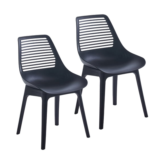 Porthos Home Moe Dining Chairs, Sturdy Plastic Shell And Legs ( Set of 2)