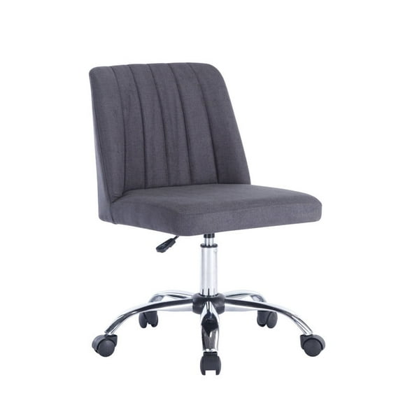 Porthos Home Nisa Fabric Armless Office Chair with Chrome Base
