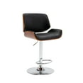 thumbnail image 1 of Porthos Home Oriole Height Adjustable Bar Stool, PU Upholstery, Chrome Base, 1 of 5