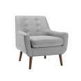 thumbnail image 1 of Porthos Home Pola Accent Chair, Tufted Fabric Upholstery, Wooden Legs, 1 of 5