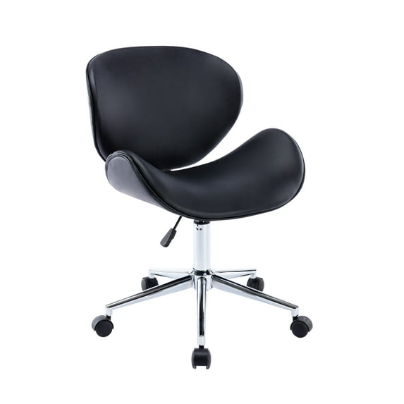 Porthos Home Rudi Swivel Office Chair, PU Upholstery, Contoured Back/Seat