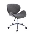 thumbnail image 1 of Porthos Home  Rudi Office Chair, PU or Fabric or Velvet Upholstery, Chrome Legs Grey Fabric, 1 of 5