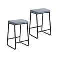 thumbnail image 1 of Porthos Home Senga Bar Stools, PU Leather, Iron Legs (Set of 2), 1 of 6