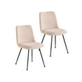thumbnail image 1 of Porthos Home Soren Dining Chairs Set of 2 in Stylish Fabric Upholstery, Armless Shell Back Design and Durable Powder Coated Steel Legs and Floor Protectors, for Dining Rooms and Kitchens of All Sizes, 1 of 6