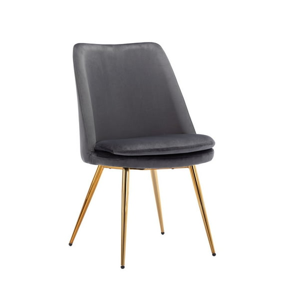 Porthos Home Tori Kitchen And Dining Room Chair, Velvet, Gold Legs