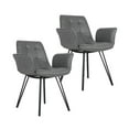 thumbnail image 1 of Porthos Home Valo Dining Chairs, Tufted PU Leather Upholstery (Set Of 2), 1 of 7